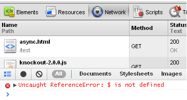 HTML5 Async Error