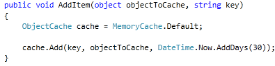 Add to Cache