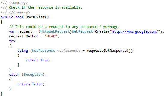 HTTP HEAD request