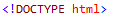 Html5 DocType