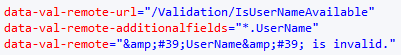 Remote Validation Attributes