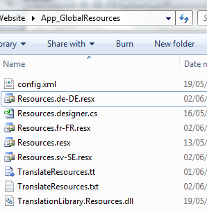 Translated Resource Files