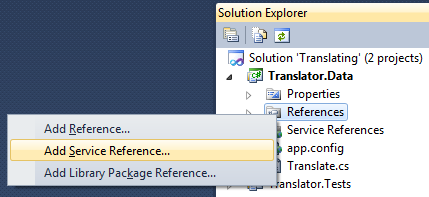 Add Service Reference