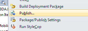 Visual Studio Publish